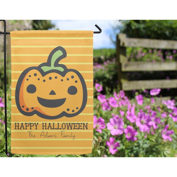 Halloween Pumpkin Garden Flag - Outside In Flowers