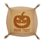 Halloween Pumpkin Genuine Leather Valet Tray (Personalized)