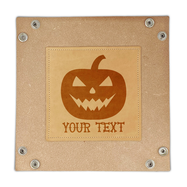 Halloween Pumpkin Genuine Leather Valet Trays - FRONT