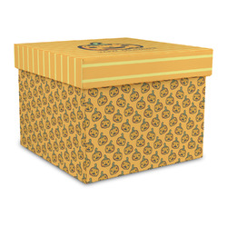 Halloween Pumpkin Gift Box with Lid - Canvas Wrapped - Large (Personalized)