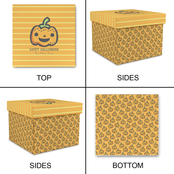 Halloween Pumpkin Gift Boxes with Lid - Canvas Wrapped - Medium - Approval