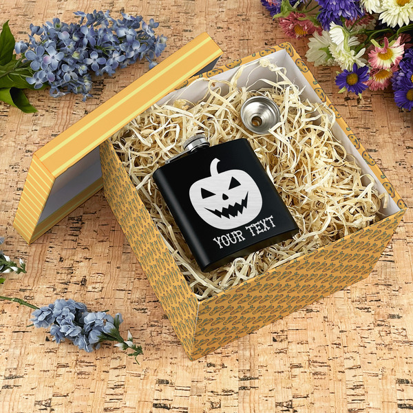 Halloween Pumpkin Gift Boxes with Lid - Canvas Wrapped - X-Large - In Context