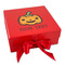 Halloween Pumpkin Gift Box with Magnetic Lid - Red (Personalized)