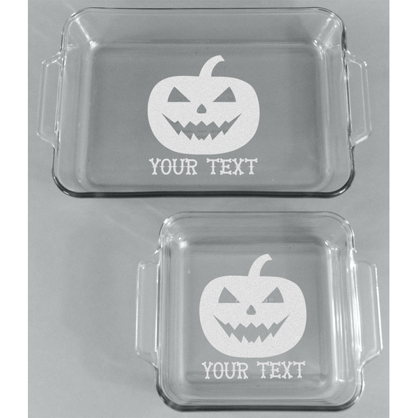 Halloween Pumpkin Glass Baking Dish Set - FRONT
