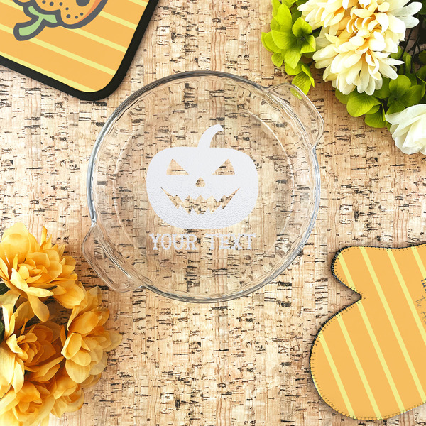 Halloween Pumpkin Glass Pie Dish - LIFESTYLE