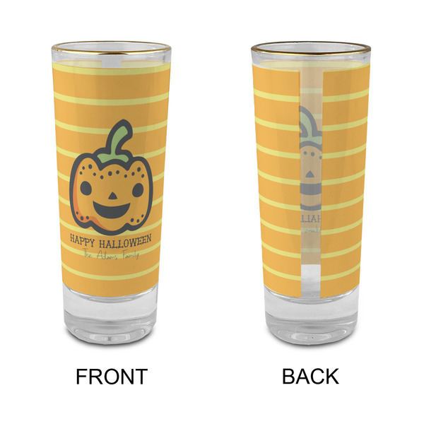 Halloween Pumpkin Glass Shot Glass - 2 oz - Single - APPROVAL