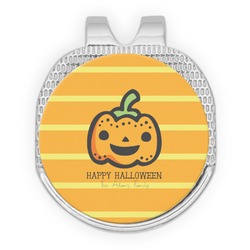 Halloween Pumpkin Golf Ball Marker - Hat Clip - Silver