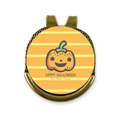 Halloween Pumpkin Golf Ball Marker - Hat Clip - Gold