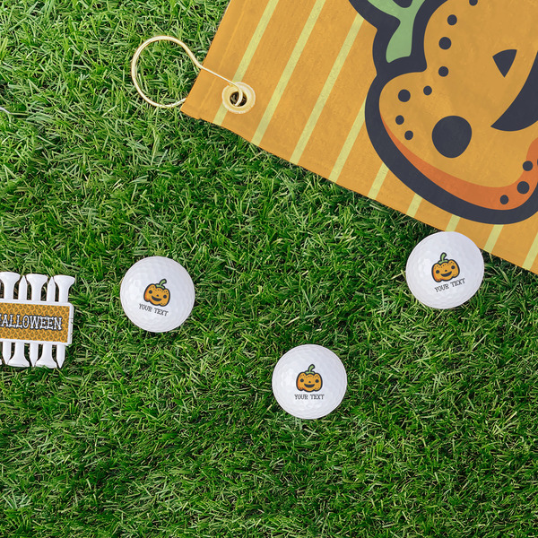 Halloween Pumpkin Golf Balls - Generic - Set of 3 - LIFESTYLE