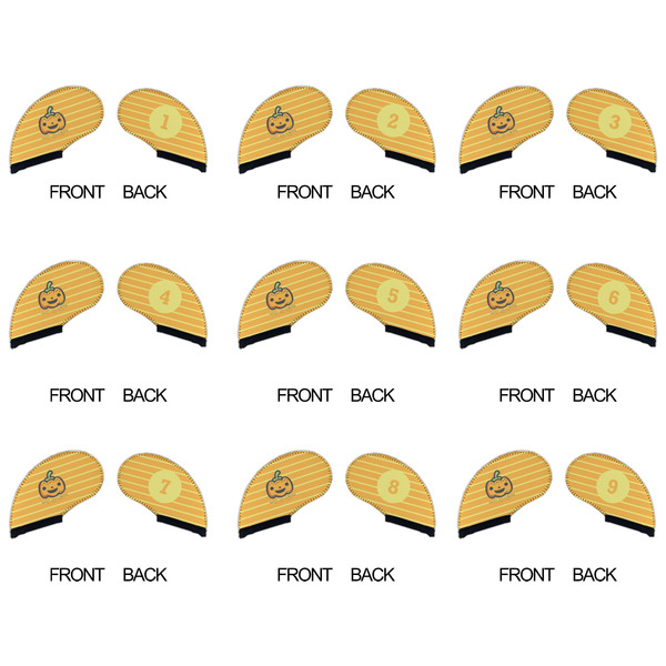 Halloween Pumpkin Golf Club Covers - APPROVAL (set of 9)