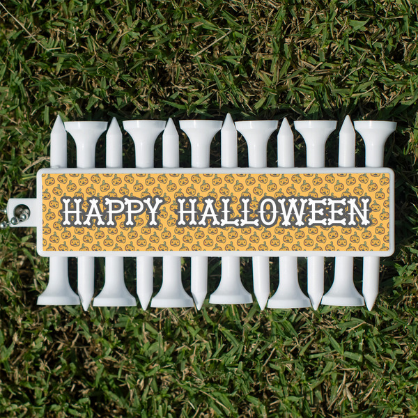 Custom Halloween Pumpkin Golf Tees & Ball Markers Set (Personalized)
