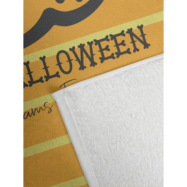 Halloween Pumpkin Golf Towel - Detail