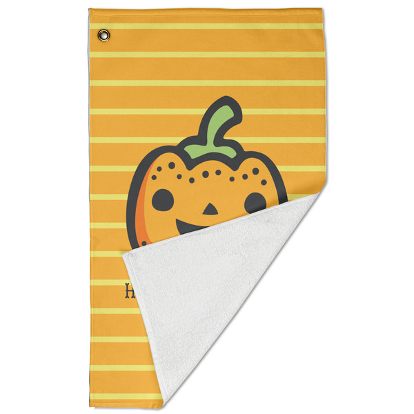 Halloween Pumpkin Golf Towel - Folded (Large)