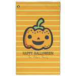 Halloween Pumpkin Golf Towel - Poly-Cotton Blend - Large w/ Name or Text