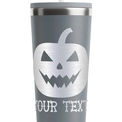 Halloween Pumpkin RTIC Everyday Tumbler with Straw - 28oz - Grey - Single-Sided (Personalized)