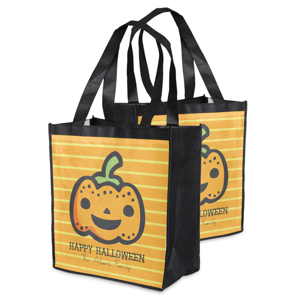 Halloween Pumpkin Grocery Bag - MAIN