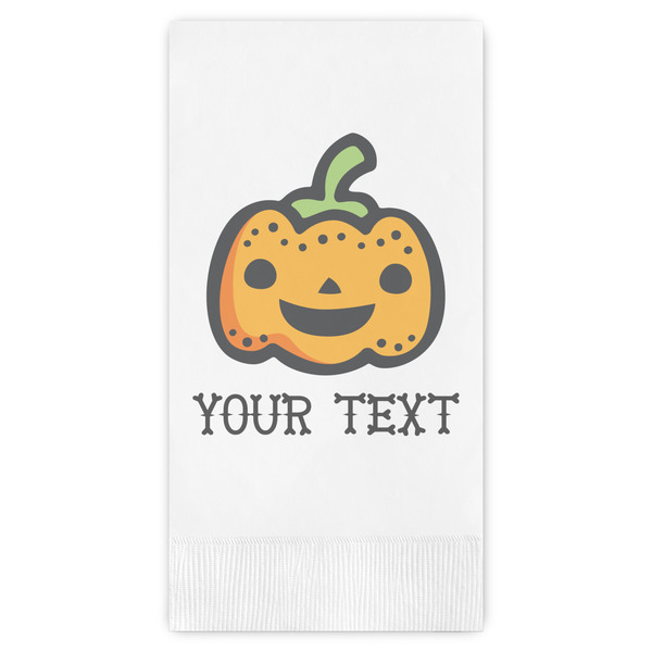Custom Halloween Pumpkin Guest Towels - Full Color (Personalized)