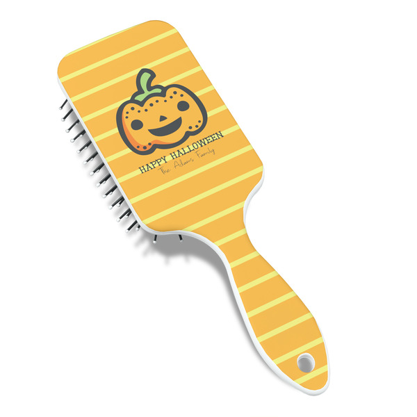 Halloween Pumpkin Hair Brush - Angle View