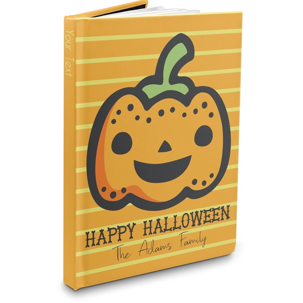 Custom Halloween Pumpkin Hardbound Journal - 5.75" x 8" (Personalized)