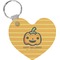 Halloween Pumpkin Heart Plastic Keychain w/ Name or Text