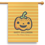 Halloween Pumpkin 28" House Flag - Single Sided (Personalized)