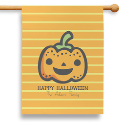 Halloween Pumpkin 28" House Flag - Double Sided (Personalized)