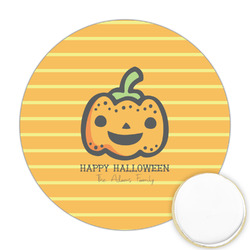 Halloween Pumpkin Printed Cookie Topper - Round (Personalized)