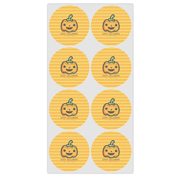 Halloween Pumpkin Icing Circle - Medium - Set of 8