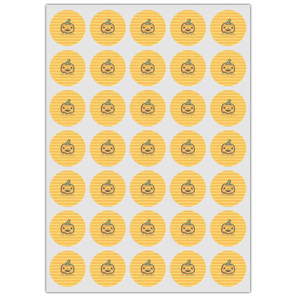 Halloween Pumpkin Icing Circle - XSmall - Set of 35