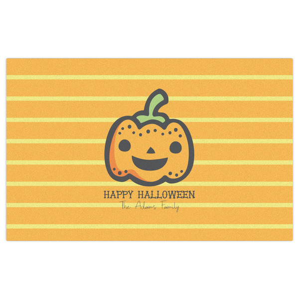 Halloween Pumpkin Indoor / Outdoor Rug - 5'x8' - Front Flat