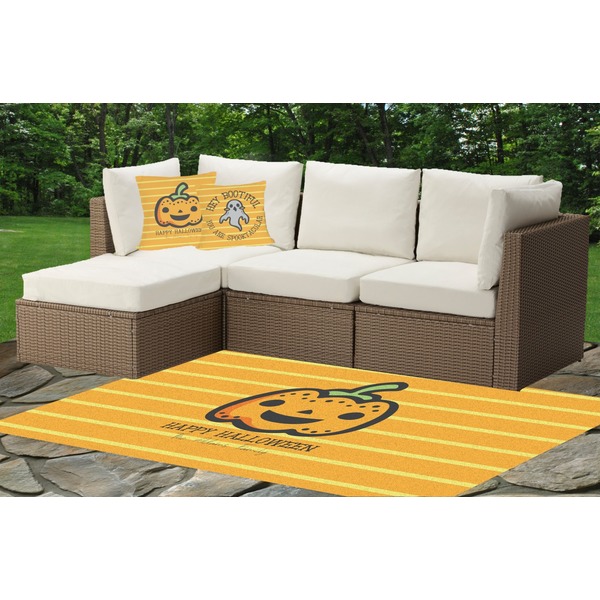 Halloween Pumpkin Indoor / Outdoor Rug & Cushions