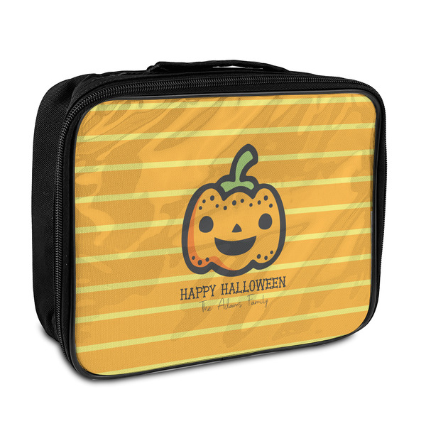 Custom Halloween Pumpkin Insulated Lunch Bag (Personalized)