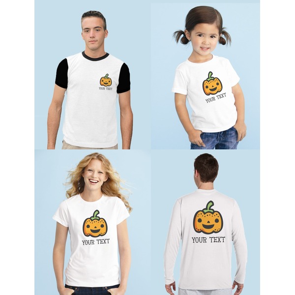 Halloween Pumpkin Iron-On Sizing on Shirts