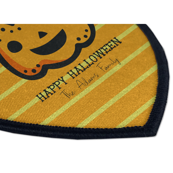 Halloween Pumpkin Iron on Shield 3 Detail