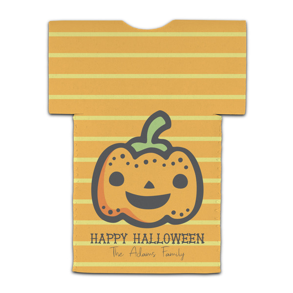 Halloween Pumpkin Jersey Bottle Cooler - BACK (flat)