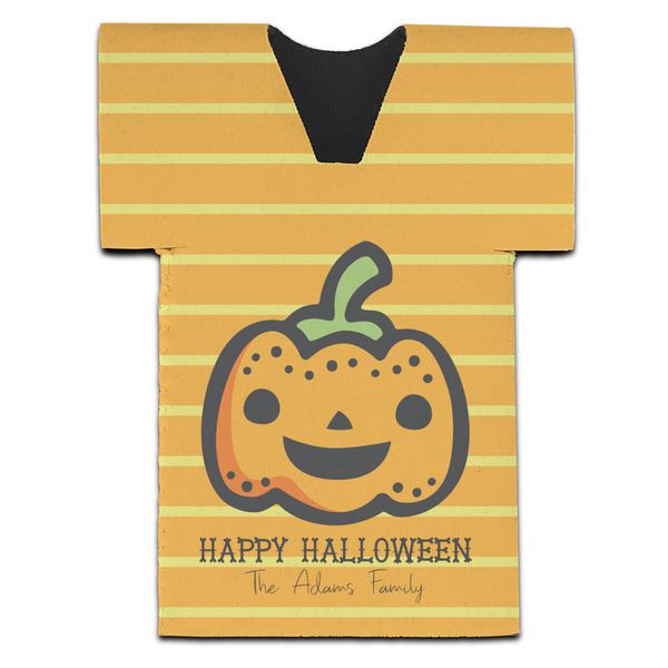 Custom Halloween Pumpkin Jersey Bottle Cooler (Personalized)