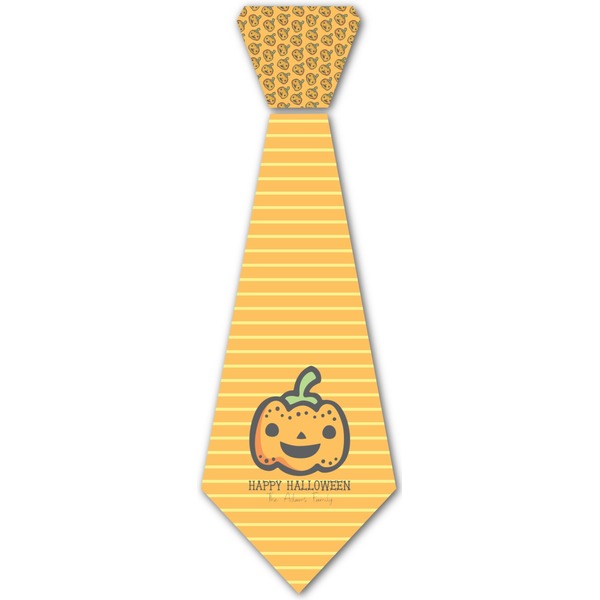 Custom Halloween Pumpkin Iron On Tie (Personalized)