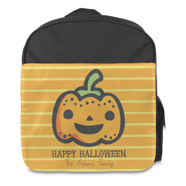 Halloween Pumpkin Kids Backpack - Front