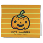 Halloween Pumpkin Kitchen Towel - Poly Cotton w/ Name or Text