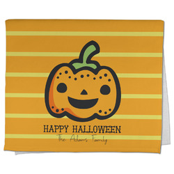 Halloween Pumpkin Kitchen Towel - Poly Cotton w/ Name or Text