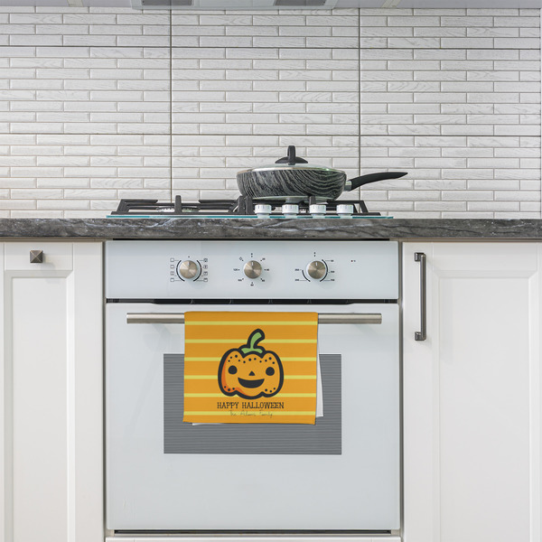 Halloween Pumpkin Kitchen Towel - Poly Cotton - Lifestyle