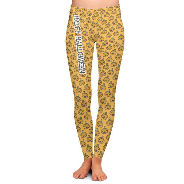 Custom Halloween Pumpkin Ladies Leggings - Extra Small (Personalized)