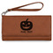 Halloween Pumpkin Ladies Wallet - Leather - Rawhide - Front View