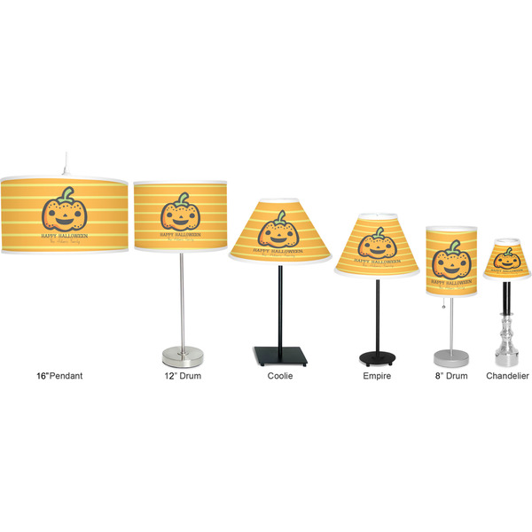 Halloween Pumpkin Lamp Full View Size Comparison