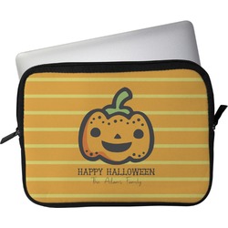 Halloween Pumpkin Laptop Sleeve / Case - 13" (Personalized)
