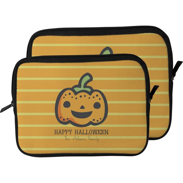 Halloween Pumpkin Laptop Sleeve (Size Comparison)