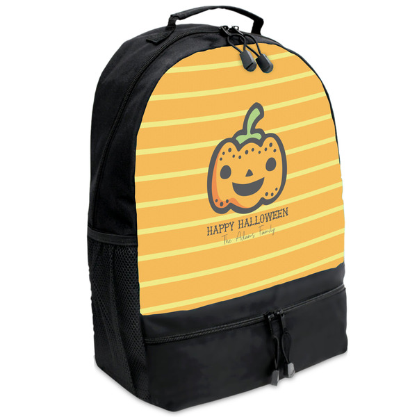 Custom Halloween Pumpkin Backpacks - Black (Personalized)