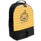 Halloween Pumpkin Large Backpack - Black - Angled View
