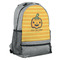 Halloween Pumpkin Large Backpack - Gray - Angled View