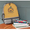 Halloween Pumpkin Large Backpack - Gray - On Desk